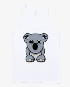 Koala Fine Jersey Tank Top Unisex By Itee - White Top Front Transparent Background, HD Png Download, Transparent PNG