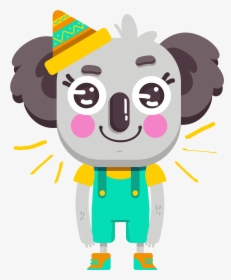 Cute Koala Vibes Messages Sticker-1 - Cartoon, HD Png Download, Transparent PNG