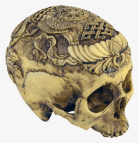 Artistic Carved Human Skull - Carved Human Skull Art, HD Png Download, Transparent PNG