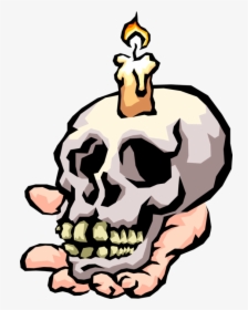 Vector Illustration Of Human Skull Held In Hand With - Gas Can Kill You, HD Png Download, Transparent PNG