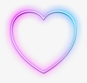 #neon #неон #heart #love #frame #4asno4i # - Heart, HD Png Download, Transparent PNG