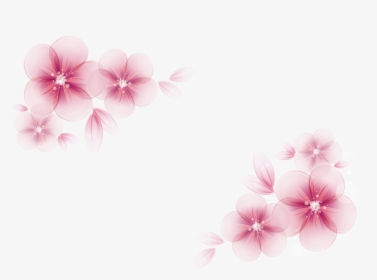 Transparent Pink Flower Border Png - Vector Pink Flower Border, Png Download, Transparent PNG