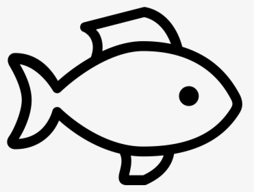 Seafood Drawing Basic - Black And White Fish Icon, HD Png Download, Transparent PNG