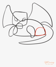 How To Draw A Dragon - Line Art, HD Png Download, Transparent PNG