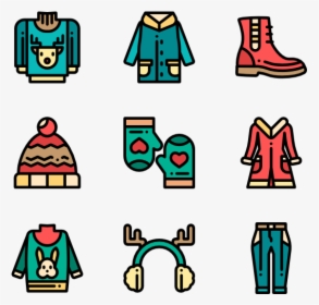 Winter Clothes - Icon Clothes Png Cartoon, Transparent Png, Transparent PNG
