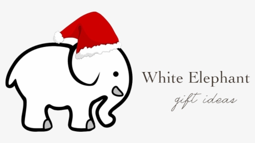 Transparent Gift Tag Clipart Black And White - White Elephant, HD Png Download, Transparent PNG