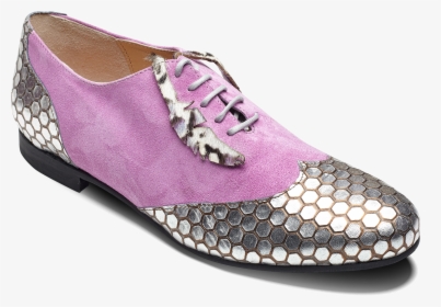 Oxford Women Shoes In Pink Suede And Silver Metal Leather - Shoes Oxford Women Png, Transparent Png, Transparent PNG