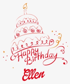 Kelly Happy Birthday Vector Cake Name Png - Happy Birthday Rashid Cake, Transparent Png, Transparent PNG