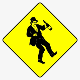 Alcohol, Alcoholismo, Borracho, Humor, Advertencia - Pedestrian Crossing Sign Clip Art, HD Png Download, Transparent PNG