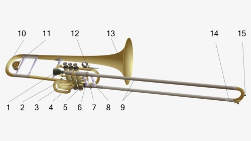 Trumpet And Trombone Combined, HD Png Download, Transparent PNG