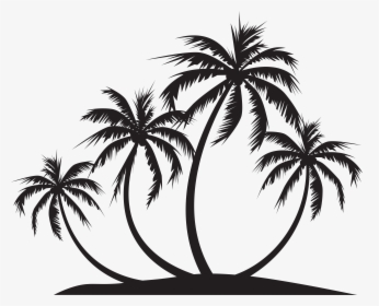 Palm Island Silhouette Png Clip Art, Transparent Png, Transparent PNG