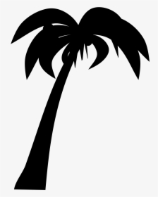 Palm Or Coconut Tree Silhouette Clip Arts - Coconut Tree Silhouette Vector Png, Transparent Png, Transparent PNG
