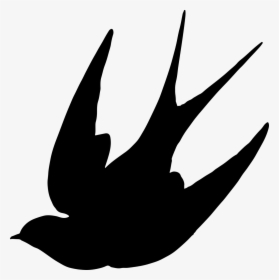 Swallow Bird Silhouette Clip Art - Swallow Silhouette Png, Transparent Png, Transparent PNG