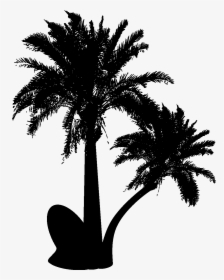 Vector Graphics Palm Trees Silhouette Clip Art Design - Coconut Trees Vector Png, Transparent Png, Transparent PNG