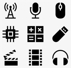 Clip Art Icons Free Solid Electronic - Radio Icon Vector, HD Png Download, Transparent PNG