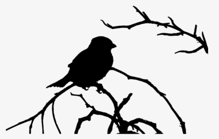 The Sparrow, Bird, The Silhouette, Graphics, Vector - Bird In Tree Png, Transparent Png, Transparent PNG