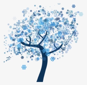 Tree, Snow, Snowflakes, Winter, Graphic, Leaves, Frost - Winter Break No School, HD Png Download, Transparent PNG