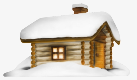 Winter House Transparent Png - Clipart House In Snow, Png Download, Transparent PNG