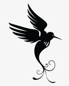 Clipart - Black And White Hummingbird Clipart, HD Png Download, Transparent PNG