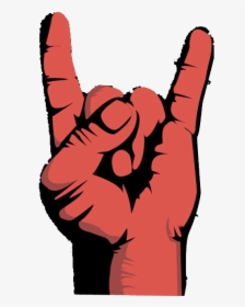 Rock Music Png - Rock Hand Sign Png, Transparent Png, Transparent PNG