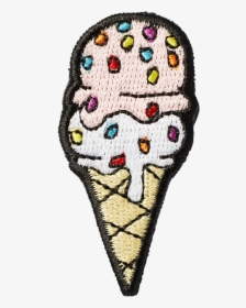 Ice Cream Scoop Sticker Patch - Icecream Patch Png, Transparent Png, Transparent PNG
