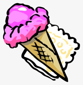 Ice Cream Scoop Clipart - Ice Cream Clipart Black And White Free, HD Png Download, Transparent PNG