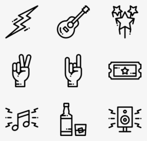 Rock N Roll Vector - Surf Icons, HD Png Download, Transparent PNG
