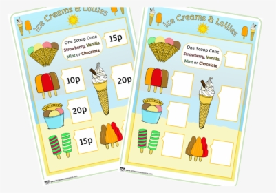 Ice Cream Shop Menu - Scoop Ice Cream Menu, HD Png Download, Transparent PNG