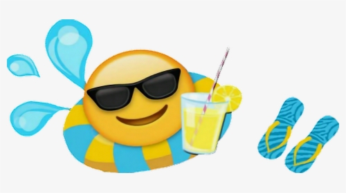 #emoji #summer #fun #pooltime #watersplash #summerdrink, HD Png Download, Transparent PNG
