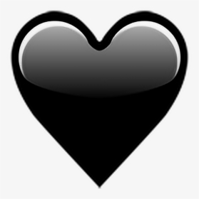 #hear #love #png #black #followme #followback #emoji - Black Heart Emoji Whatsapp, Transparent Png, Transparent PNG
