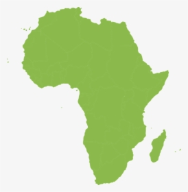 Map, Africa, Continent, Rotated, Silhouette, Green - Africa Continent Green, HD Png Download, Transparent PNG