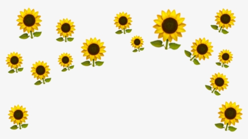 Sunflower Emoji Png -sunflower Crown Png Emoji, Transparent - Flower Emoji Crown Png, Png Download, Transparent PNG