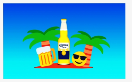 #corona #beach #emoji #relax #summertime #picsart #freetoedit - Corona, HD Png Download, Transparent PNG