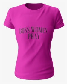 Boss Women Pray Pink And Black Girl T - Active Shirt, HD Png Download, Transparent PNG