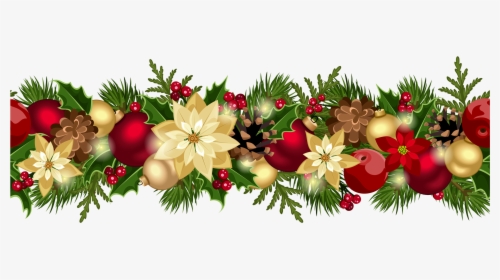 Christmas Decorations Png Free Download - Border Christmas Vector, Transparent Png, Transparent PNG
