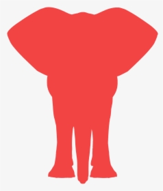 Elephant Silhouette Front View, HD Png Download, Transparent PNG