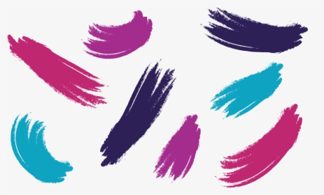 Coloring Brush Stroke Vector, Pink, Blue, Dark Blue - Paint Stroke Png Dark Pink, Transparent Png, Transparent PNG