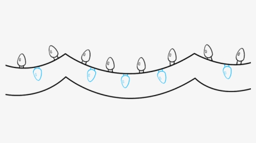 How To Draw Christmas Lights - Xmas Lights Drawing Png, Transparent Png, Transparent PNG