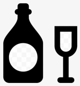 Alcohol Banner Royalty Free Vector Icon Clipart Black - Black And White Alcohol Clipart, HD Png Download, Transparent PNG