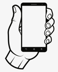 Banner Black And White Smartphone Clipart - Drawing On Mobile Addiction, HD Png Download, Transparent PNG