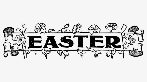 Visual - Easter Banner Clipart Black And White, HD Png Download, Transparent PNG