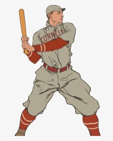 Transparent Baseball Background Png - Vintage Baseball Player Clipart, Png Download, Transparent PNG
