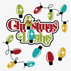 Christmas Lights Collection Png Clipart - Christmas Lights Scrapbook Title, Transparent Png, Transparent PNG