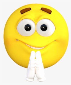 Praying Emoji - Smile Pray, HD Png Download, Transparent PNG