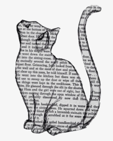 Cat In Png✂️ - Book Cat Art, Transparent Png, Transparent PNG