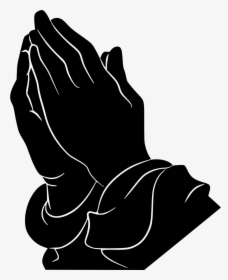 Praying Hands Prayer Religion Clip Art - Praying Hands Clipart Black And White, HD Png Download, Transparent PNG