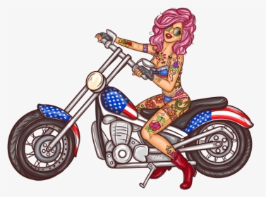 Pop Art Biker Girl Png Image Free Download Searchpng - Transparent Pop Art Girls, Png Download, Transparent PNG