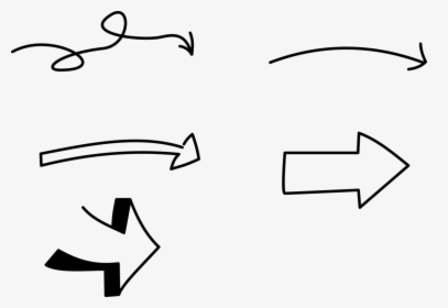 Hand Drawn Arrow Clipart - Png Flèche Clipart, Transparent Png, Transparent PNG