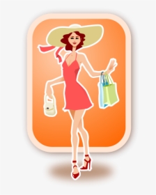Shopping Woman Vector Image - Wish My Ex Would Look Down, HD Png Download, Transparent PNG