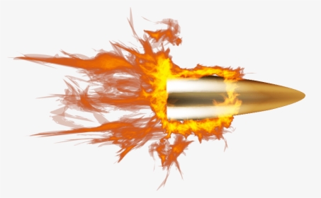 Transparent Fire Photoshop Png - Bullet On Fire Png, Png Download, Transparent PNG